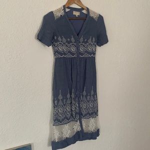 Anthro eyelit dress